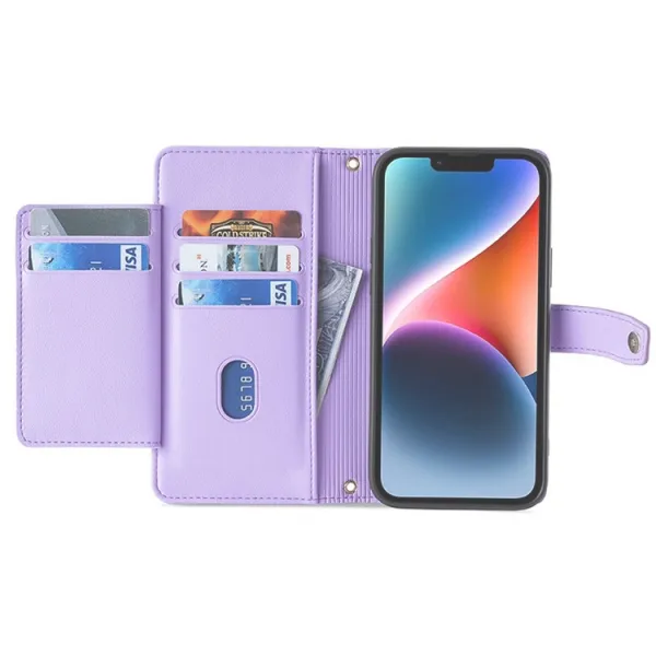 PASTEL Peňaženkové puzdro s remienkom pre Huawei nova 12i fialové