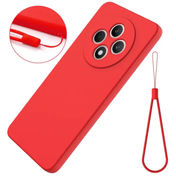 RUBBER Ochranný obal pre Oppo Reno12 FS 5G červený