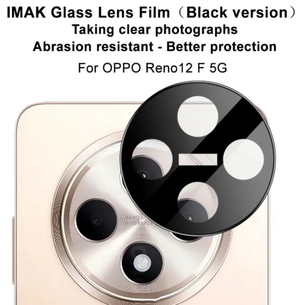 IMAK FULL COVER Sklo pre fotoaparát Oppo Reno12 FS 5G BLACK