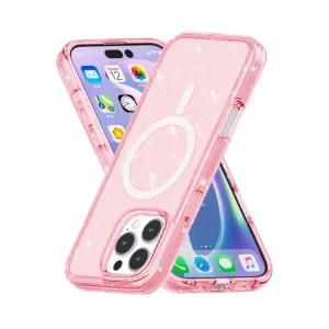 GLITTER MAGSAFE Ochranný kryt pre Apple iPhone 16 Pro Max ružový