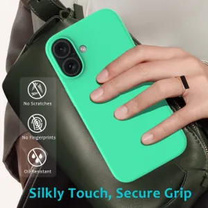 RUBBER Ochranný kryt pre Apple iPhone 16 mentolová zelená