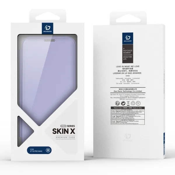 DUX X PRO Zaklápacie puzdro s MagSafe pre Apple iPhone 16 Pro Max fialové