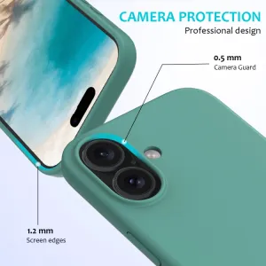 RUBBER Ochranný kryt pre Apple iPhone 16 zelená