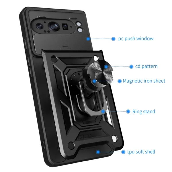 RING CAMERA Kryt s držiakom pre Google Pixel 9 Pro XL čierny