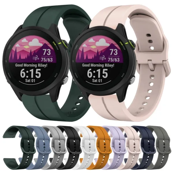 SILICONE Vymeniteľný remienok pre Garmin Forerunner 255 Music biely
