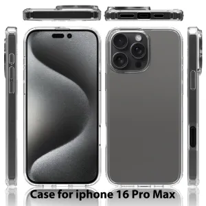 SHOCK Extra odolný kryt Apple iPhone 16 Pro Max priehľadný
