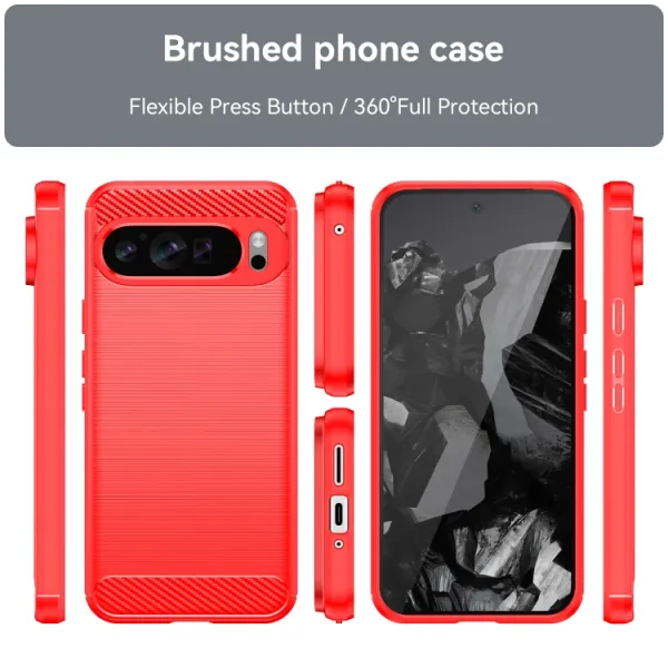 FLEXI TPU Ochranný kryt Google Pixel 9 Pro XL červený