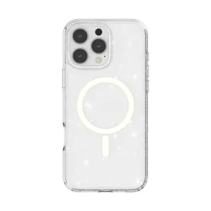 GLITTER MAGSAFE Ochranný kryt pre Apple iPhone 16 Pro Max biely