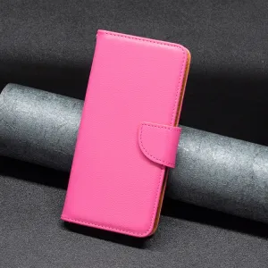 LITCHI Peňaženkové puzdro pre Apple iPhone 16 Pro Max tmavoružové