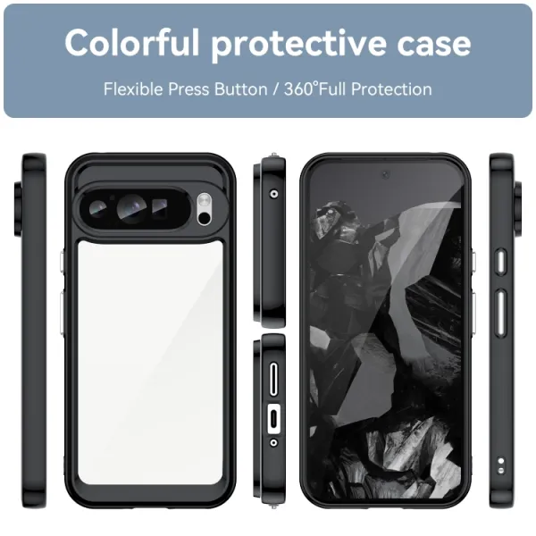 CRYSTAL Ochranný obal pre Google Pixel 9 Pro čierny