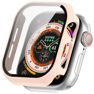 PC FULL COVER Plastový kryt so sklom pre Apple Watch 10 / 11 46mm ružový