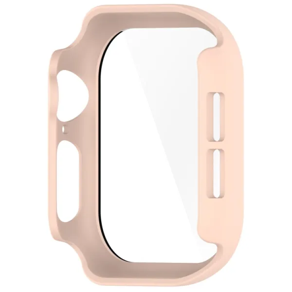 PC FULL COVER Plastový kryt so sklom pre Apple Watch 10 / 11 46mm ružový