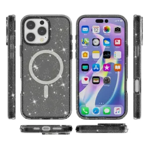GLITTER MAGSAFE Ochranný kryt pre Apple iPhone 16 Pro Max čierny