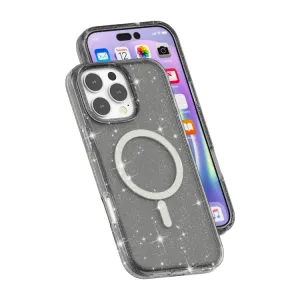 GLITTER MAGSAFE Ochranný kryt pre Apple iPhone 16 Pro Max čierny
