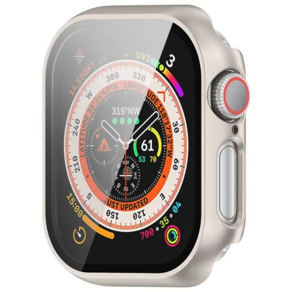 PC FULL COVER Plastový kryt so sklom pre Apple Watch 10 / 11 42mm STARLIGHT