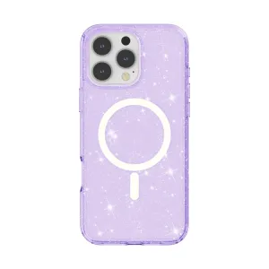 GLITTER MAGSAFE Ochranný kryt pre Apple iPhone 16 Pro Max fialový