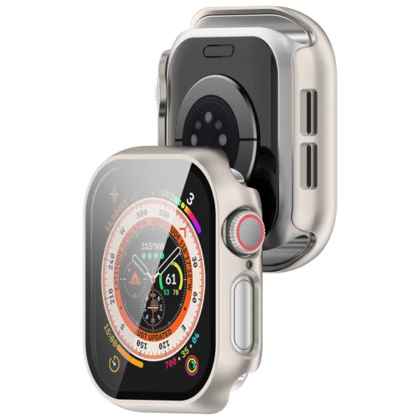 PC FULL COVER Plastový kryt so sklom pre Apple Watch 10 / 11 42mm STARLIGHT