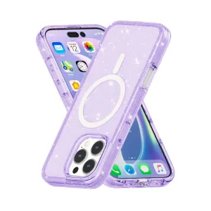 GLITTER MAGSAFE Ochranný kryt pre Apple iPhone 16 Pro Max fialový