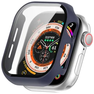 PC FULL COVER Plastový kryt so sklom pre Apple Watch 10 / 11 46mm tmavomodrý