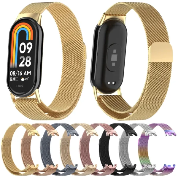 MILANESE Kovový remienok pre Xiaomi Smart Band 10 / 9 / 8 strieborný