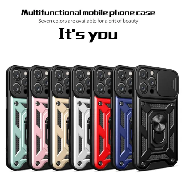 RING CAMERA Kryt s držiakom pre Apple iPhone 16 Pro Max červený