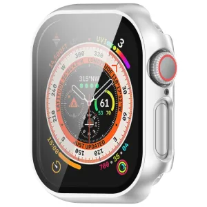 PC FULL COVER Plastový kryt so sklom pre Apple Watch 10 / 11 42mm strieborný