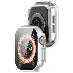 PC FULL COVER Plastový kryt so sklom pre Apple Watch 10 / 11 42mm strieborný