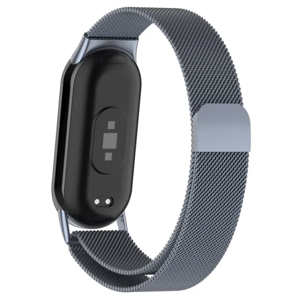 MILANESE Kovový remienok pre Xiaomi Smart Band 10 / 9 / 8 šedý