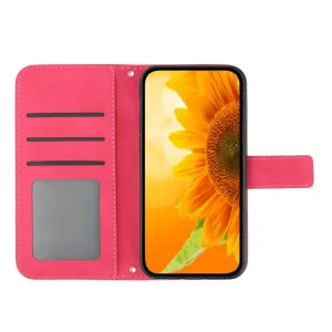 ART SUNFLOWER Peňaženkový obal so šnúrkou pre Apple iPhone 16 Pro Max tmavoružový