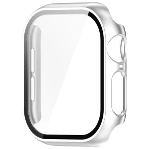 PC FULL COVER Plastový kryt so sklom pre Apple Watch 10 / 11 42mm strieborný