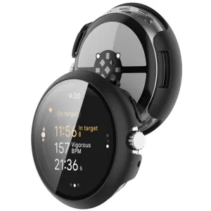 PC FULL COVER Plastový kryt so sklom pre Google Pixel Watch 3 45mm čierny