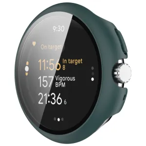 PC FULL COVER Plastový kryt so sklom pre Google Pixel Watch 3 41mm tmavozelený