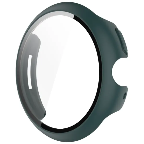 PC FULL COVER Plastový kryt so sklom pre Google Pixel Watch 3 41mm tmavozelený