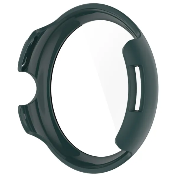 PC FULL COVER Plastový kryt so sklom pre Google Pixel Watch 3 41mm tmavozelený