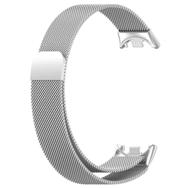 MILANESE Kovový remienok pre Xiaomi Smart Band 10 / 9 / 8 strieborný