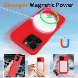 RUBBER MAGSAFE Silikónový kryt pre Apple iPhone 16 Pro Max červený