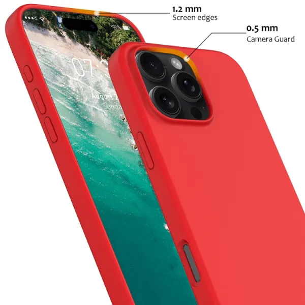 RUBBER MAGSAFE Silikónový kryt pre Apple iPhone 16 Pro Max červený