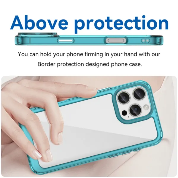 CRYSTAL Ochranný kryt pre Apple iPhone 16 Pro Max tyrkysový