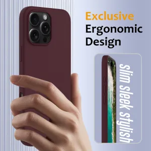 RUBBER MAGSAFE Silikónový kryt pre Apple iPhone 16 Pro Max bordový