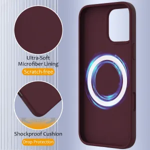 RUBBER MAGSAFE Silikónový kryt pre Apple iPhone 16 Pro Max bordový