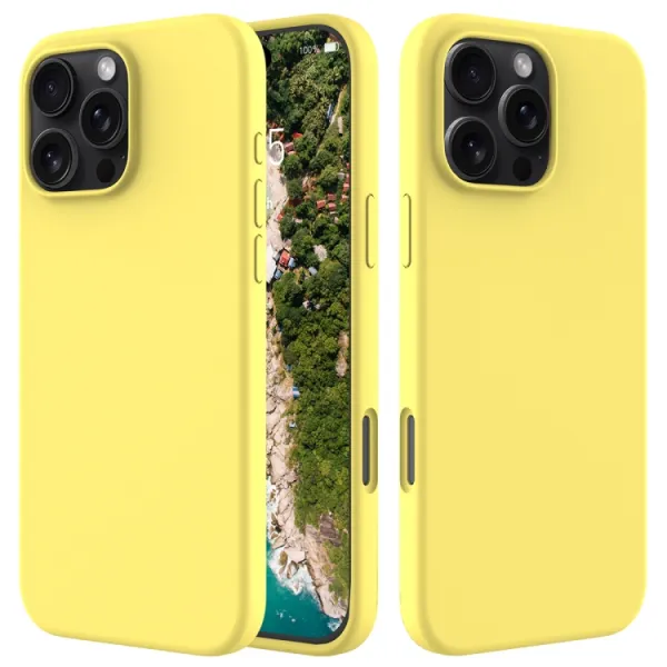 RUBBER Ochranný kryt pre Apple iPhone 16 Pro Max žltý