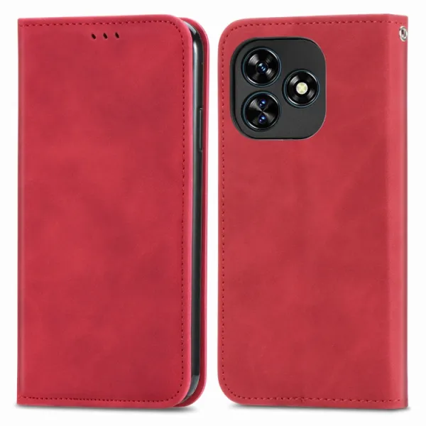 MAGNETIC Zaklápací kryt pre Oukitel C51 červený