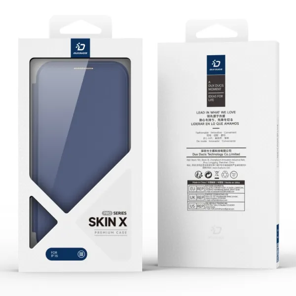 DUX X PRO Zaklápacie puzdro s MagSafe pre Apple iPhone 16 modré