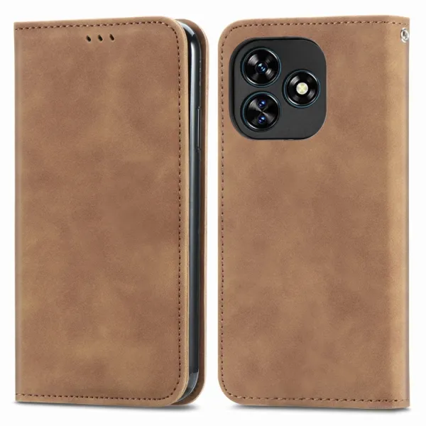 MAGNETIC Zaklápací kryt pre Oukitel C51 hnedý