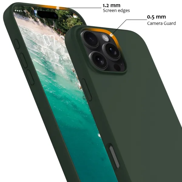 RUBBER MAGSAFE Silikónový kryt pre Apple iPhone 16 Pro Max tmavozelený