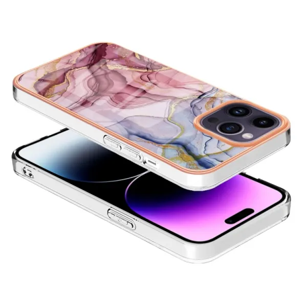 IMD MARBLE Ochranný kryt pre Apple iPhone 16 Pro Max ROSE RED