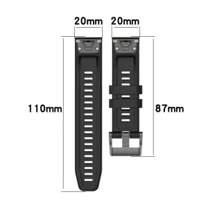 SILICONE Vymeniteľný remienok pre Garmin Fenix 8 43mm biely