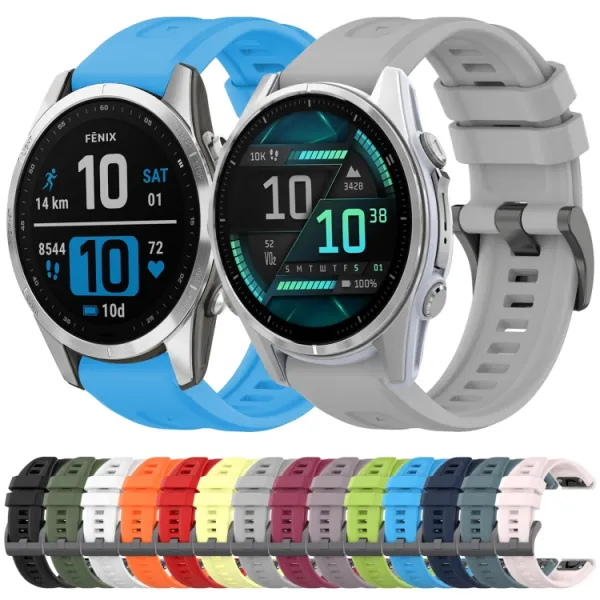 SILICONE Vymeniteľný remienok pre Garmin Fenix 8 43mm biely