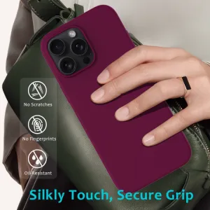 RUBBER Ochranný kryt pre Apple iPhone 16 Pro Max bordový