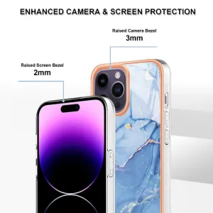 IMD MARBLE Ochranný kryt pre Apple iPhone 16 Pro Max BLUE